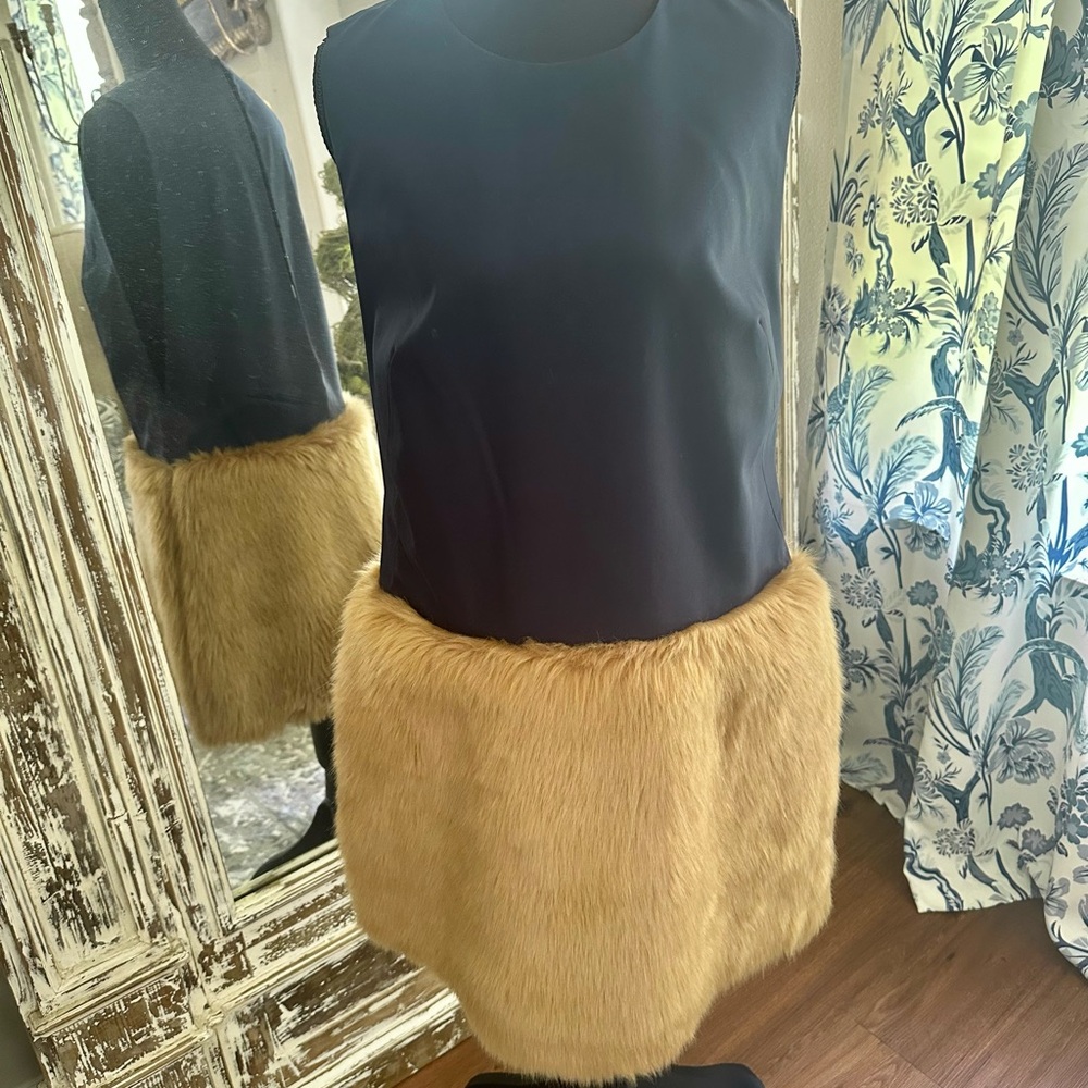 ASOS Tan and Blue Mini Bubble Dress Cocktail